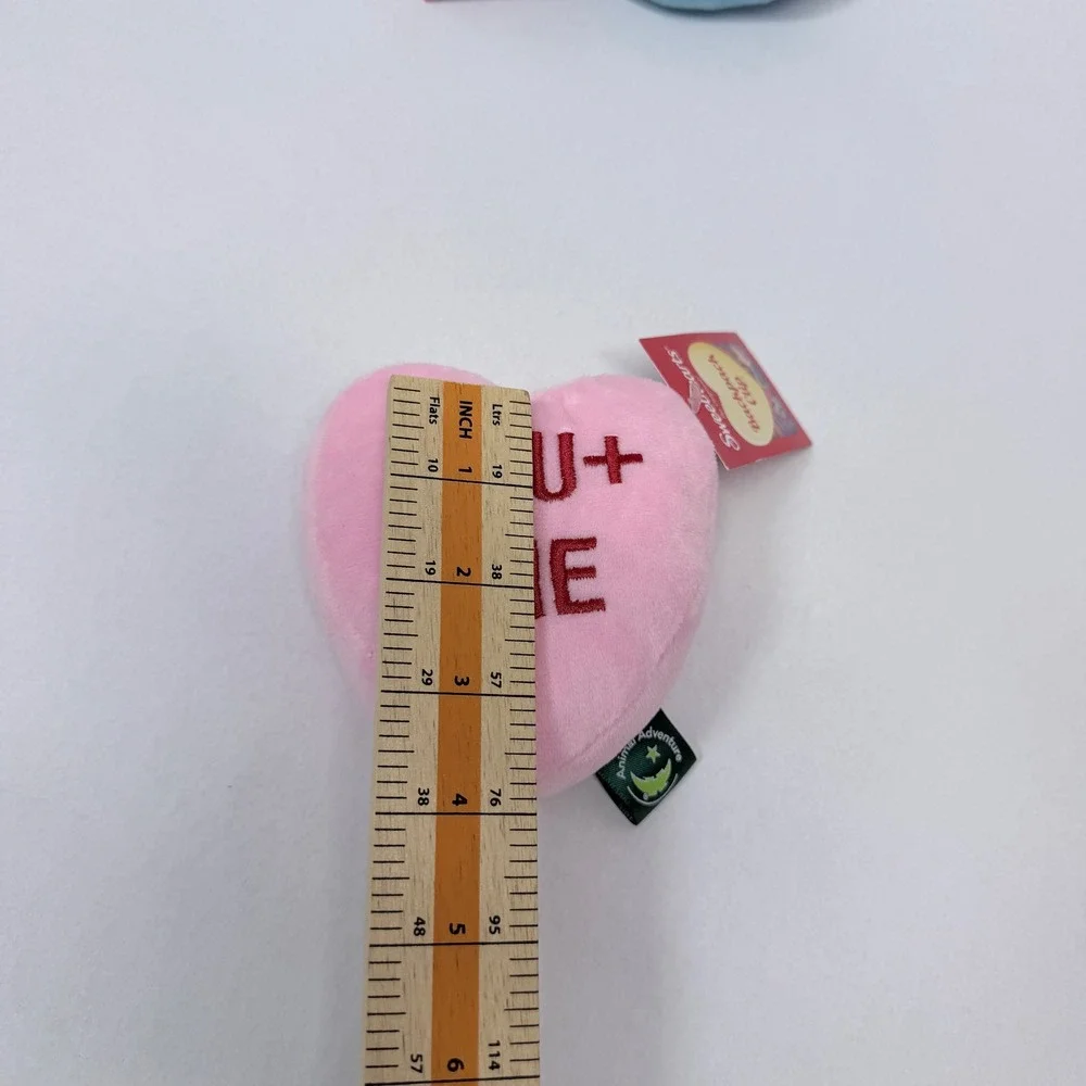 Sweethearts Conversation Heart Plush Backpack Clips Kiss Me You+Me Set of 2 NEW
